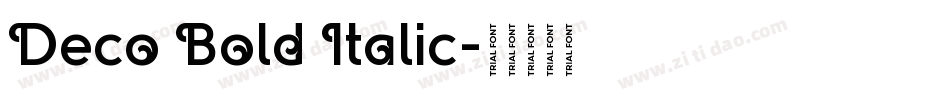 Deco Bold Italic字体转换